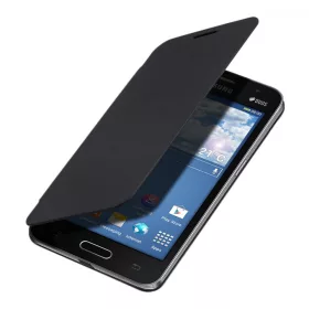   Husa pentru Samsung Galaxy Core 2, Piele ecologica, Negru, 22205.01
