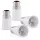 Set 4 Adaptoare dulie de la B22 la E27, Kwmobile, Alb, Plastic, 27510