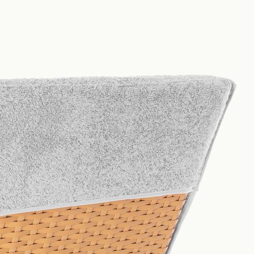 Prosop pentru sezlong Jemidi, 75 x 200 cm, Gri, Bumbac organic, 54941.25