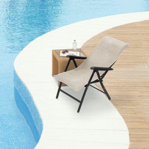 Husa pentru scaun Jemidi, 60 x 130 cm, Gri, Bumbac organic, 54895.11