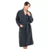 Halat de baie unisex Homelevel, M, Gri, Bumbac organic, 54845.73.2