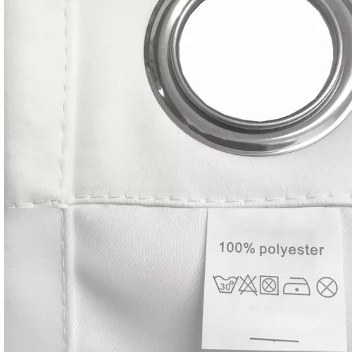 Draperie opaca cu inele Jemidi, 140 x 175 cm, Gri, Poliester, 55282.25.01