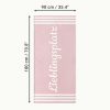 Prosop de plaja Homelevel, 90 x 180 cm, Roz / Alb, Bumbac / Poliester, 54897.02