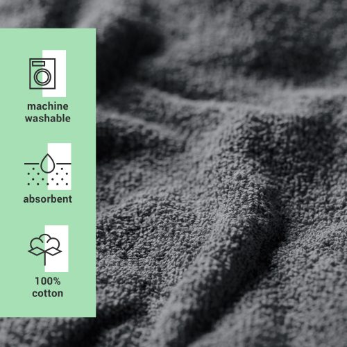 Halat de baie pentru copii Homelevel, 176, Gri, Bumbac organic, 54864.22.41