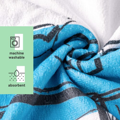 Poncho de baie pentru copii Homelevel, 4-7 ani, Multicolor, Bumbac organic, 54931.32.02