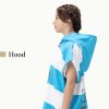 Poncho de baie pentru copii Homelevel, 8-11 ani, Multicolor, Bumbac organic, 54931.32.03