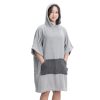 Poncho de baie pentru copii Homelevel, 10-13 ani, Gri, Bumbac organic, 54880.70.43