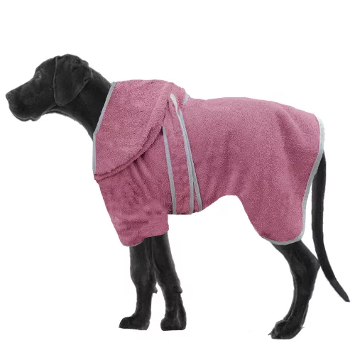 Halat de baie pentru caini Homelevel, XL, Roz, Bumbac, 54844.10.4