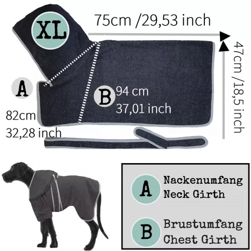 Halat de baie pentru caini Homelevel, XL, Roz, Bumbac, 54844.10.4