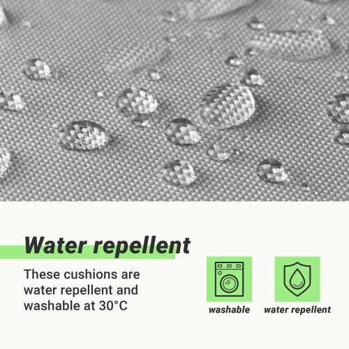 Perna hidrofuga pentru scaun cu spatar inalt Jemidi, 120 x 50 cm, Gri, Poliester, 55522.25