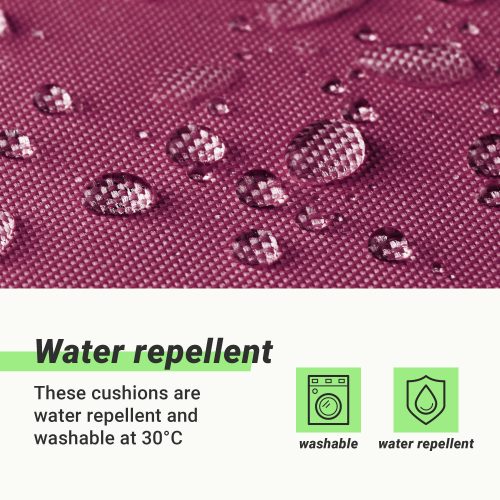 Perna hidrofuga pentru scaun cu spatar inalt Jemidi, 120 x 50 cm, Bordo, Poliester, 55522.26