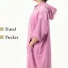 Poncho de baie pentru copii Homelevel, 10-13 ani, Roz, Bumbac organic, 54980.43