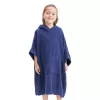 Poncho de baie pentru copii Homelevel, 6-9 ani, Albastru, Bumbac organic, 54880.17.42