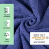 Poncho de baie pentru copii Homelevel, 6-9 ani, Albastru, Bumbac organic, 54880.17.42