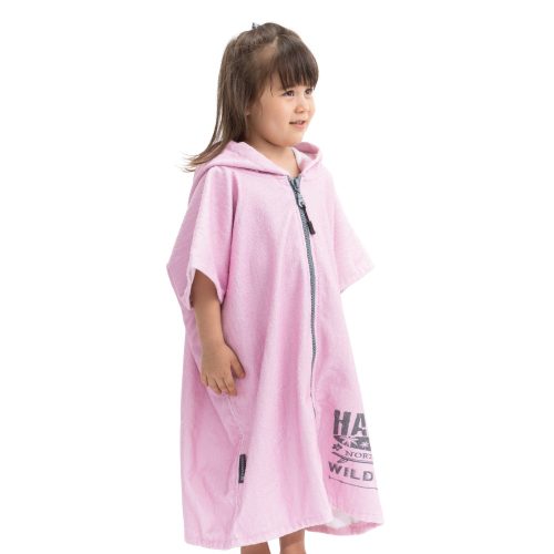 Poncho de baie pentru copii Homelevel, 1-3 ani, Roz, Bumbac organic, 54935.10.01