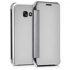   Husa pentru Samsung Galaxy A3 (2017), Piele ecologica, Gri, 40869.42
