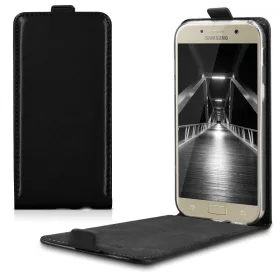   Husa pentru Samsung Galaxy A5 (2017), Piele ecologica, Negru, 40878.01