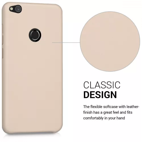 Husa pentru Huawei P9 Lite (2017), Piele ecologica, Bej, 41406.11