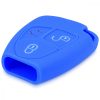 Husa Cheie Auto pentru Mercedes - 2-3 Butoane, Silicon, Albastru, 41626.04