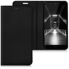   Husa pentru Wileyfox Swift 2, Piele ecologica, Negru, 41643.01