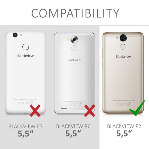 Husa pentru Blackview P2, Textil, Gri, 41652.01