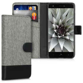   Husa pentru BQ Aquaris X / Aquaris X Pro, Textil, Gri, 41833.01