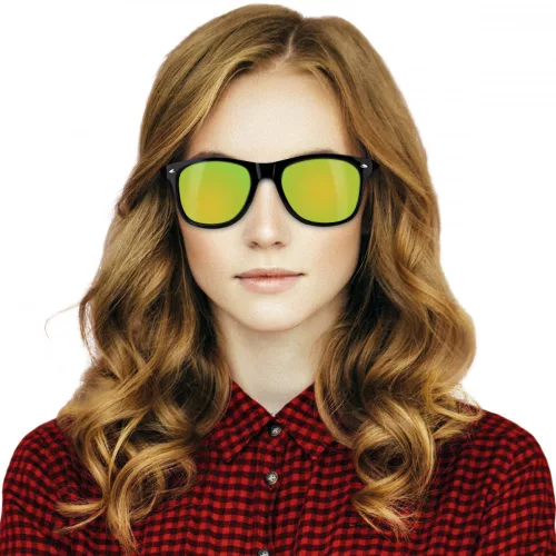 Ochelari de soare unisex Navaris, UV400, Bambus, Verde, 40731.01.07