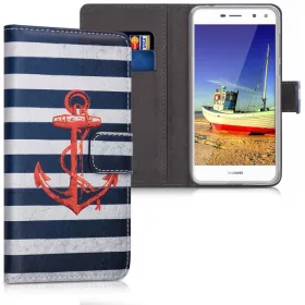   Husa pentru Huawei Y6 (2017), Piele ecologica, Multicolor, 42113.02