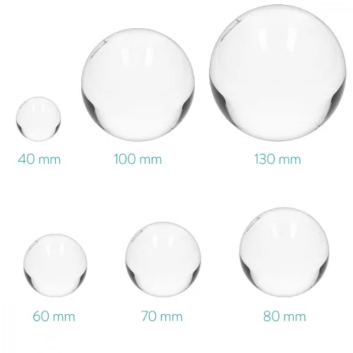 Glob de sticla cu sport Navaris pentru fotografii/ decor, 60 mm, 42862