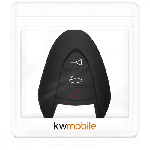 Husa Cheie Auto pentru Porsche - 3 Butoane, Silicon, Negru, 42983.01