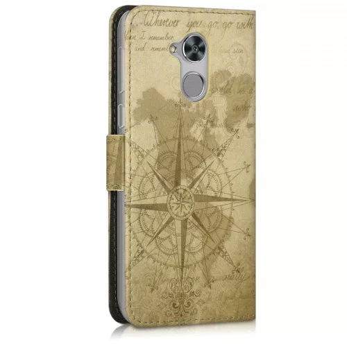 Husa pentru Huawei Honor 6C, Piele ecologica, Maro, 43528.01
