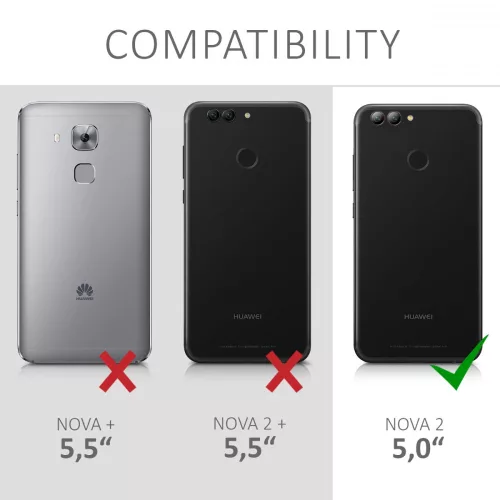 Husa pentru Huawei Nova 2, Piele ecologica, Maro, 43550.01
