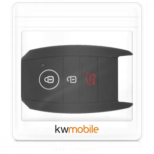 Husa Cheie Auto pentru Kia - 3 Butoane, Silicon, Negru, 43662.01
