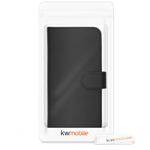 Husa pentru Alcatel 1C, Piele ecologica, Negru, 44642.01