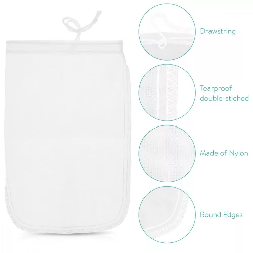 Punga pentru lapte organic de migdale Navaris, Reutilizabila, 20 x 30 cm, 44348.01