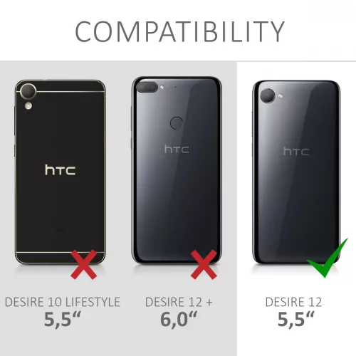 Husa pentru HTC Desire 12, Silicon, Negru, 44787.47