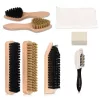 Set 6 perii Navaris pentru pantofi, maro, 45119.01