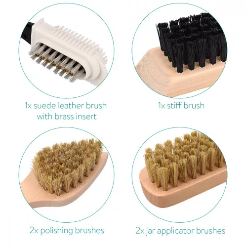 Set 6 perii Navaris pentru pantofi, maro, 45119.01