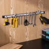 Set 3 suporturi magnetice unelte Navaris, 61x7.6x5.7 cm, 13.6 kg, montaj perete, negru, otel