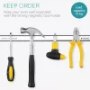 Set 3 suporturi magnetice unelte Navaris, 45.7 cm, 13.6 kg, montaj usor, pentru perete, negru, otel
