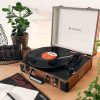 Pick-up Retro Case Navaris, Record Player, Difuzoare integrate, RCA, 3.5mm, AUX, USB port pentru PC, 3 viteze, 45272.01