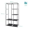 Dulap Navaris cu usa rulanta, 6 compartimente, 88 x 170 x 45 cm, 45294.01