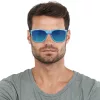 Ochelari de soare unisex Navaris, UV400, Bambus, Albastru, 40731.04.04