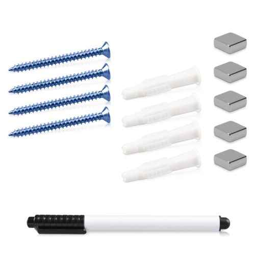 Tabla memo sticla Navaris, 90x60 cm, harta lumii, 5 magneti si marker, negru, sticla