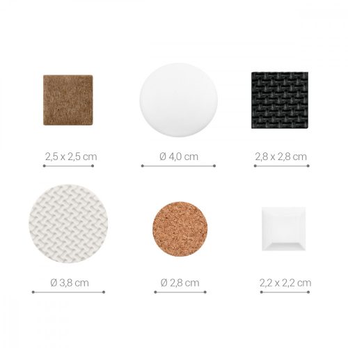 Set 96 Planoare antiderapante din pluta, pasla, spuma EVA, 45904.01