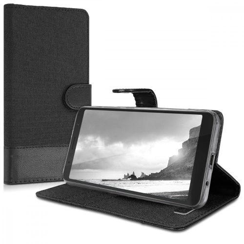 Husa pentru Alcatel 3C, Textil, Negru, 44470.73