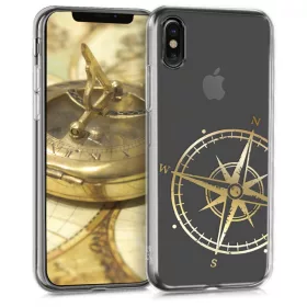   Husa pentru Apple iPhone X / iPhone XS, Silicon, Gold, 42505.14