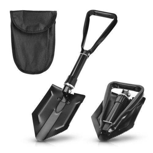 Lopata pliabila Navaris pentru camping, 57x15x5 cm, multifunctionala cu husa, 46855.2.01