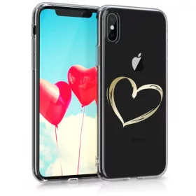   Husa pentru Apple iPhone X / iPhone XS, Silicon, Gold, 42505.17
