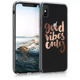   Husa pentru Apple iPhone X / iPhone XS, Silicon, Roz, 42505.18